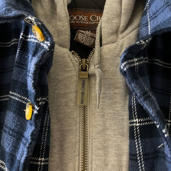 Vintage Quilted Sweatshirt Flannel Jacket - Picture 6 of 8